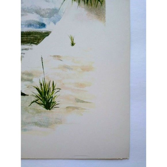 Pirate Ship Art Print Distant Beach Sand Dune Seaside Seascape T Rex Nautical - Picture 7 of 8